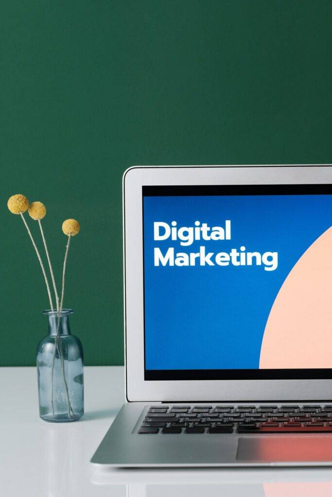 Digital Marketing on a laptop